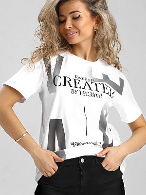 картинка Футболка женская 307 магазин Одежда+ являющийся официальным дистрибьютором в России 